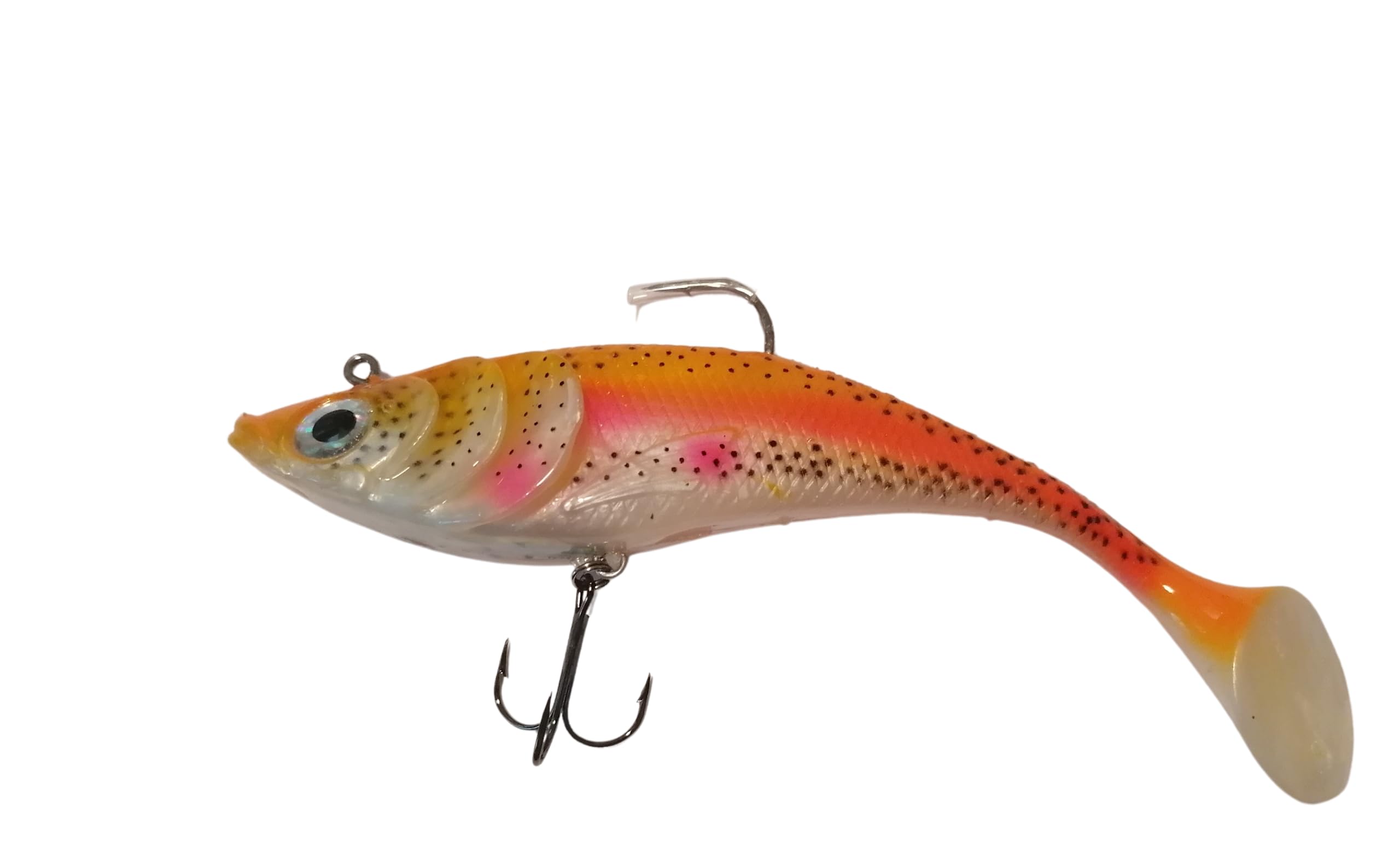Zestaw gumowych rybek 20 cm, 105 g, sztuczna przynęta gumowa firmy Behr Big Bait Hecht, Waller, dorsz + gratis Snap