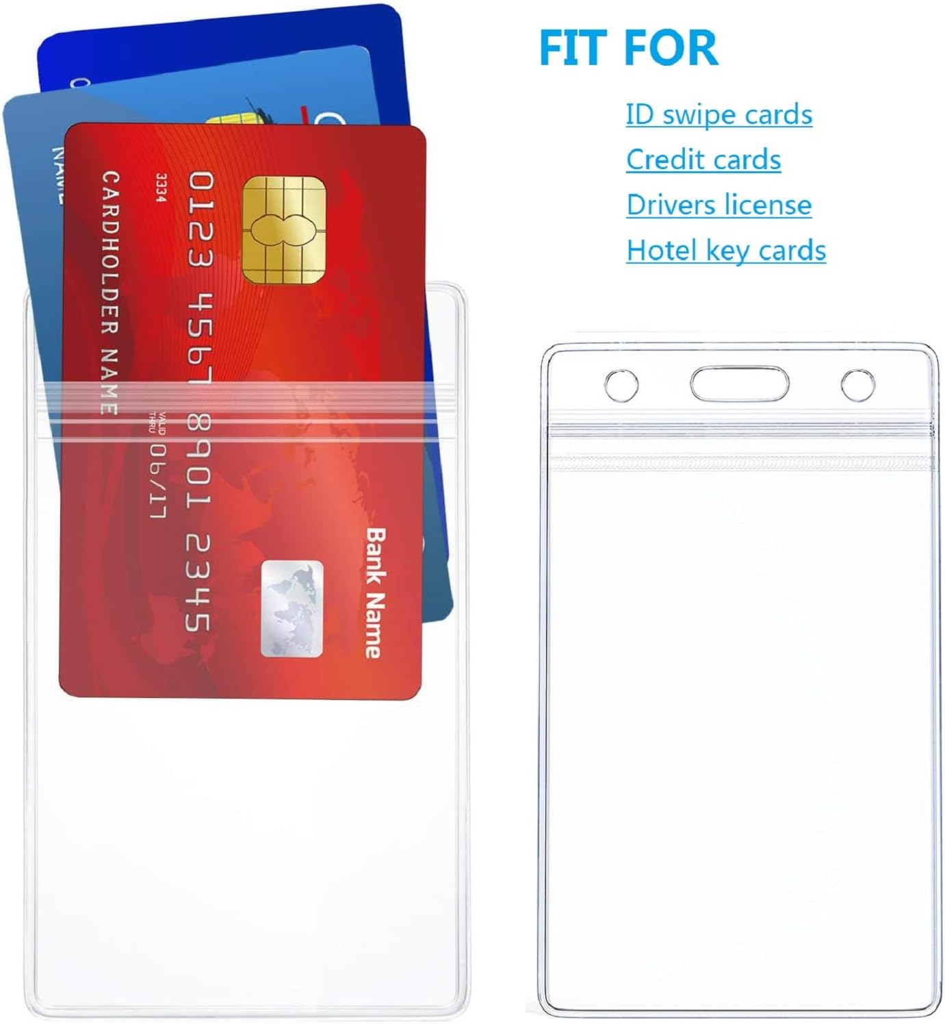 120 Pack Name ID Badge Holder-Plastic Badge Holder for Lanyard, Vertical Extra Thick 3.9" x 2.7" Waterproof Name tag Holder for School/Office/Hospital/Exhibition/Party/Badge Swipe Cards or Credit Card - Image 5