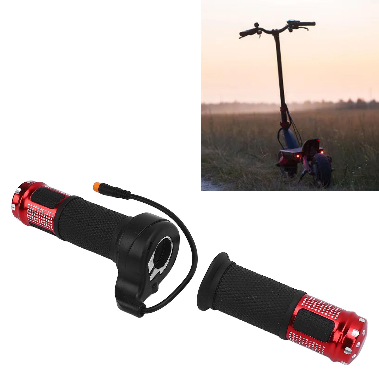 Grip del'acceleratore di Scooter Elettrici, Impugnatura a Farfalla con Torsione con Controllo della velocità, Impugnatura della Maniglia del'acceleratore per SmartGyro (rosso)