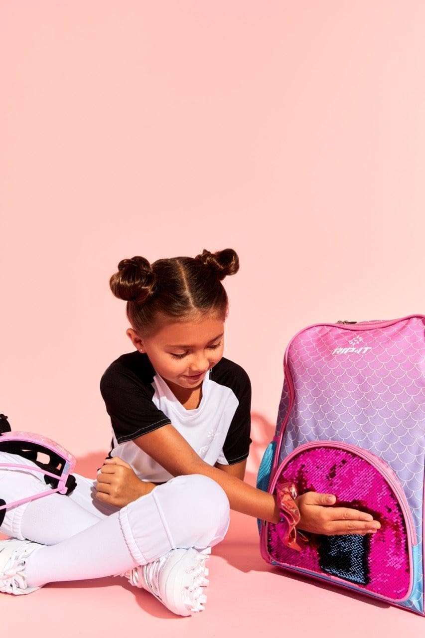 RIP-IT Play Ball Softball Backpack, Mermaid Softball Bag with Bat Sleeves & Cleat Compartment