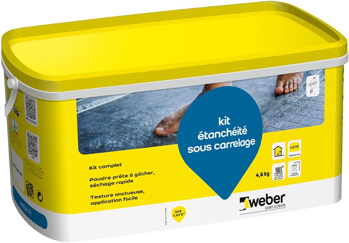 Kit d'étanchéité sous carrelage 2m², spécial salles de bains et douches