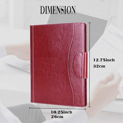 Miniatura 4 de Skycase Padfolio - Funda de piel, organizador de documentos para curriculum vitae, conferenciajurídico, con portapapeles tamaño carta A4, tarjetero,