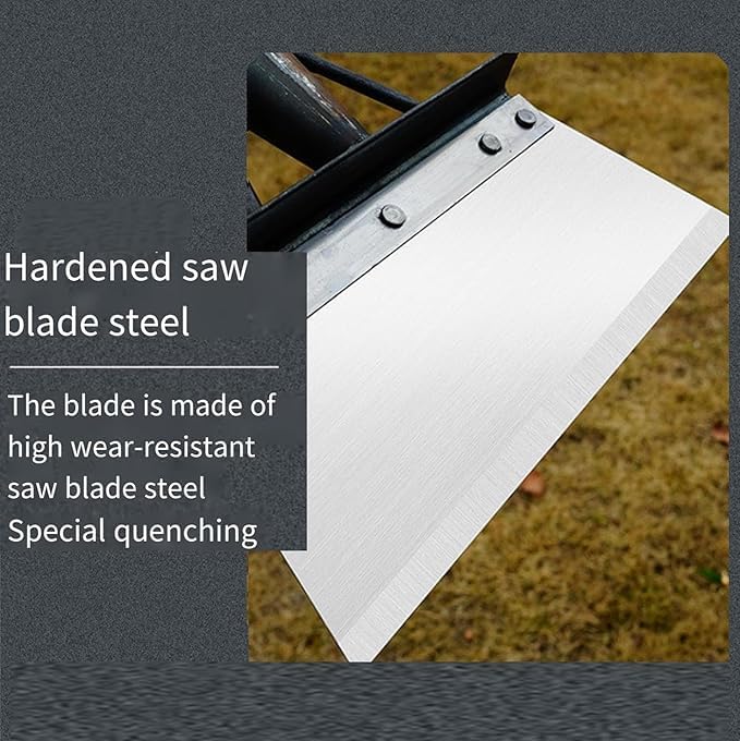 Image of Agrojen Heavy Duty Steel Cleaning Shovel (Scraper), Hand Weeder,Grass Weeder, Weed Removal, Weeding Spade, Clean Up Animal Waste, Large Metal Shovel Scraper with Iron Handle