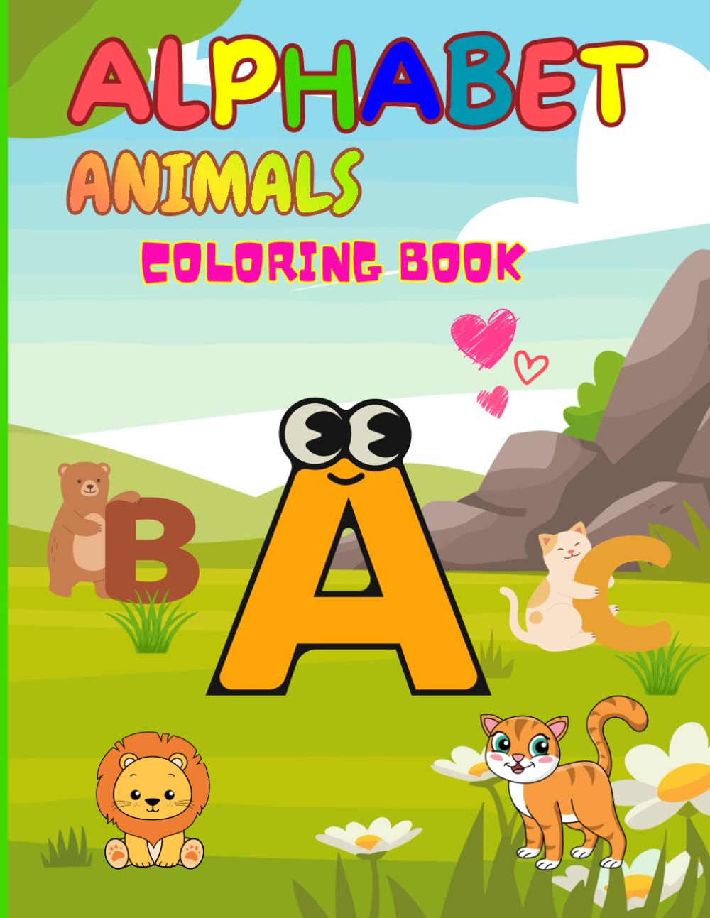 Alphabet Animals Coloring Book for Kids: Learn Letters, Discover Animals, and Color with Joy