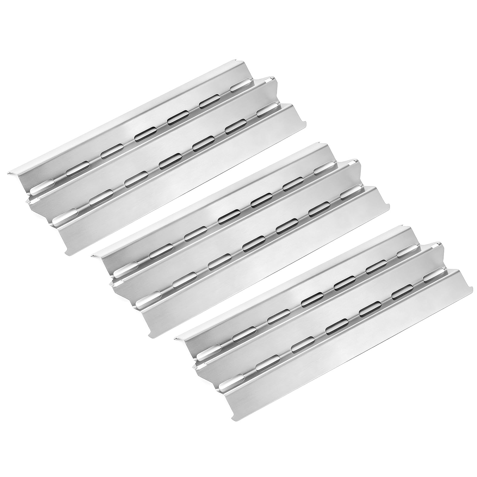 GFTIME Edelstahl Brennerabdeckung für BroilKing Signet, Sovereign, Monarch Gasgrill, Flammenverteiler Ersatzteile für BroilKing Signet 320,BroilKing Signet 20, Edelstahl Aromaschienen,3 Stück