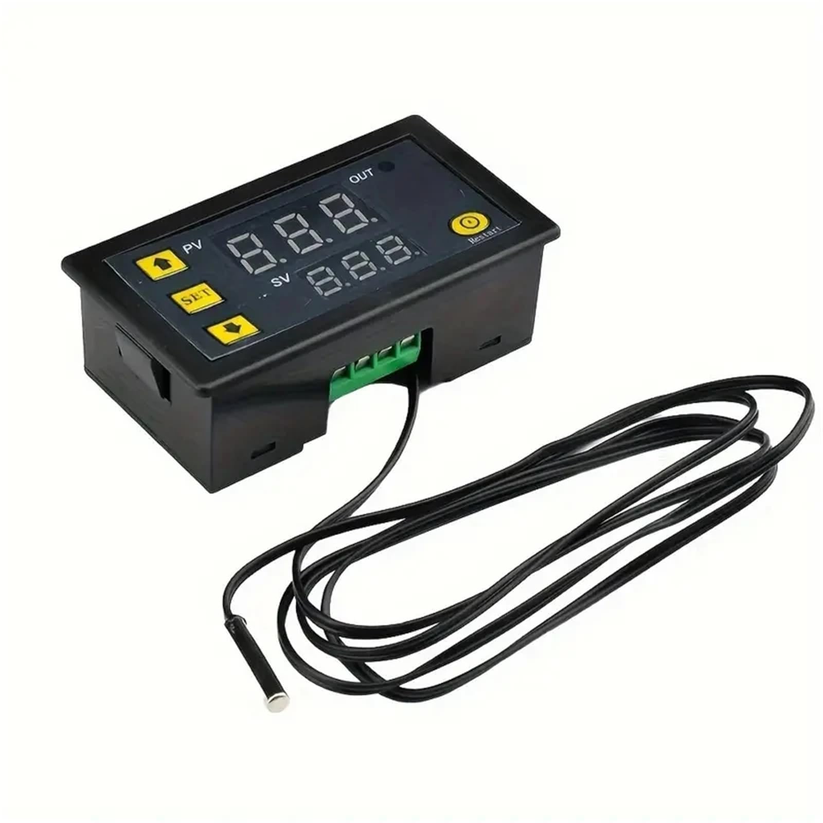W3230 DC 12V 24V AC110-220V Sonda Linea Digitale Controllo Temperatura LED Termostato Regolatore Controllo Riscaldamento/Raffreddamento Termoregolatore