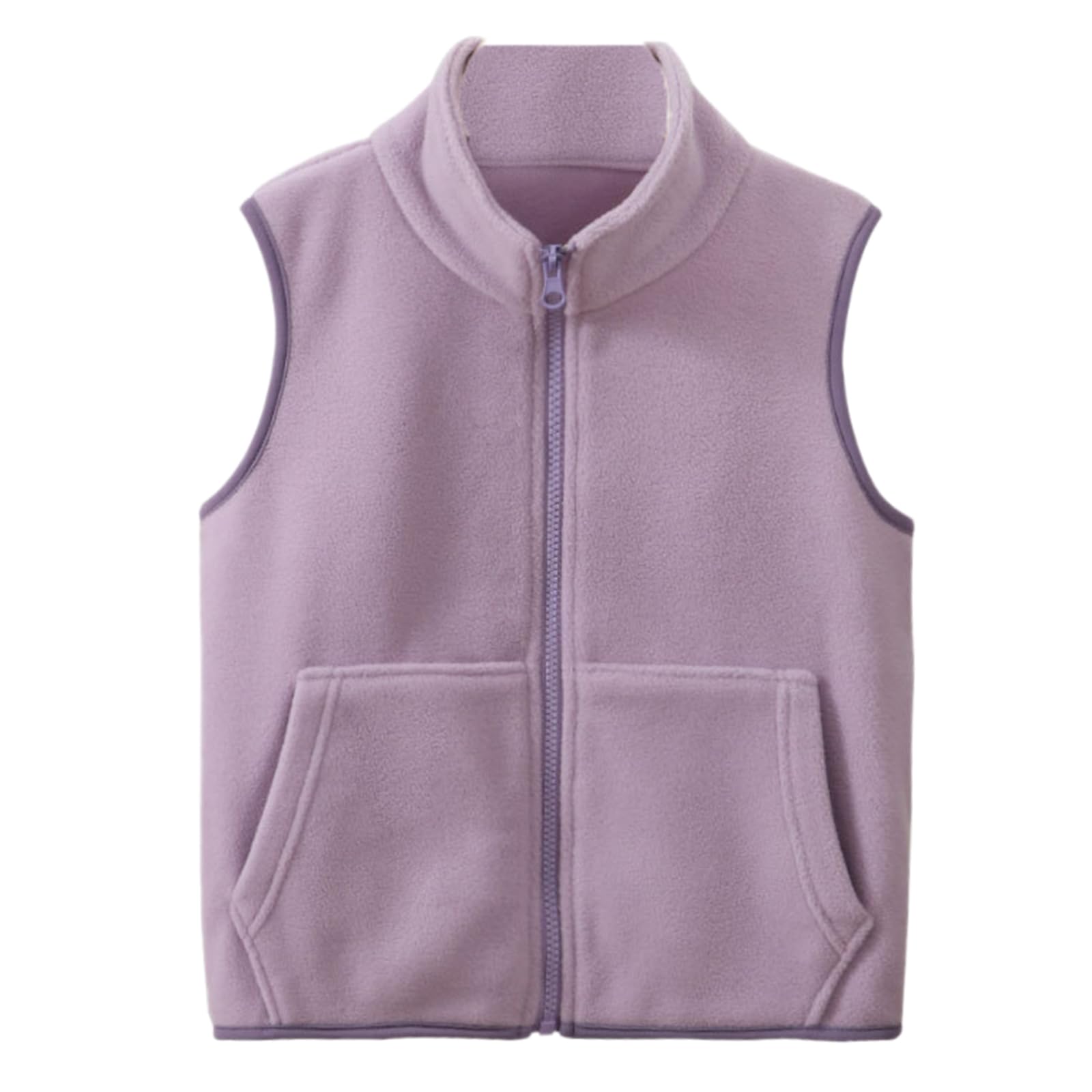 Cicilin Gilet in pile unisex per bambini, per esterni, in pile, unisex, per adulti, senza maniche, abbigliamento invernale caldo