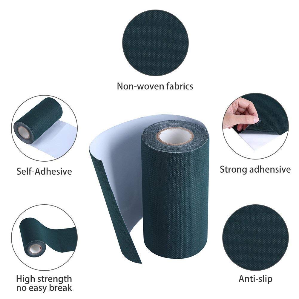Nastro di Giuntura ad Erba Artificiale, Erba Nastro Banda Giunzione di Prato Sintetico Tappeto Pre-incollata per Posa Erba da Giardino Balcone Top Qualità 15cm*10m