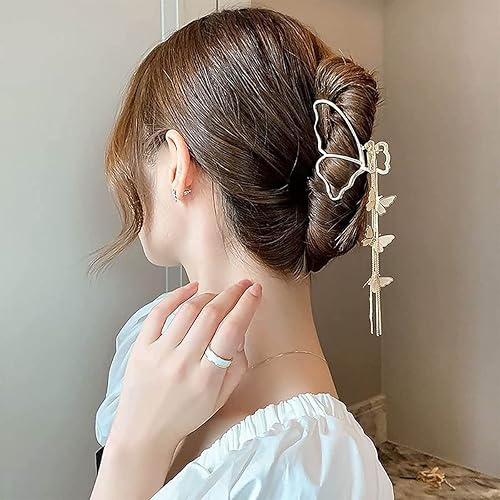 Miniatura 4 de Pinza de pelo de mariposa, pinzas de metal para el cabello, pinza de pelo de mariposa dorada, pinza de mariposa para el cabello, clip de captura de