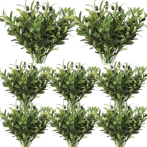 Wavyknot 40 Pcs Artificial Olive Branches Cover