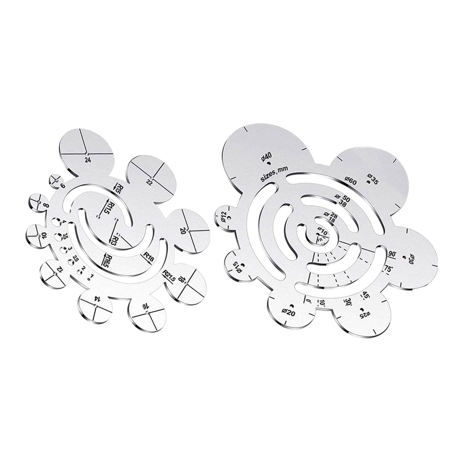 5 set di 2 righelli da disegno fai da te in pelle per lavori in pelle accurati righelli da taglio gadget
