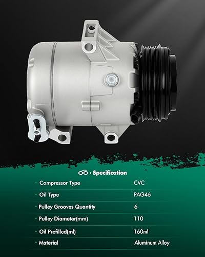 Miniatura 1758 de SCITOO CO 10739C - Compresor de CA compatible con Honda Element 2.4L 2003 2004 2005 2006 2007 2008 2009 2010 2011