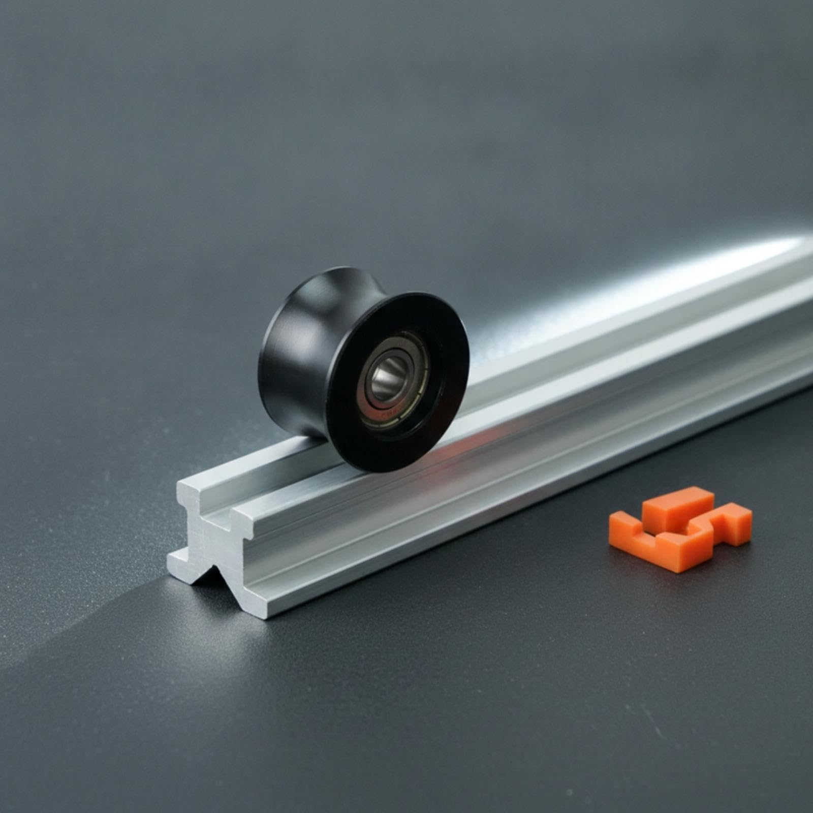 Qianly 4 Stück Schiebetür Laufrolle Riemenscheibe Rollenrad Umlenkrolle mit Metallkugellager Und Rundem Lauf für Konstante Balance Leiser Betrieb für Schiebe