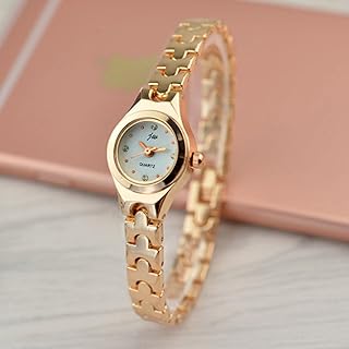Ladies Watches,Womens Watch,Bangle Watch,Watch Ladies Waterproof Gold Ladies Quartz Watch Casual Crystal Ladies Watch-Gold Color (Color : Gold Color)