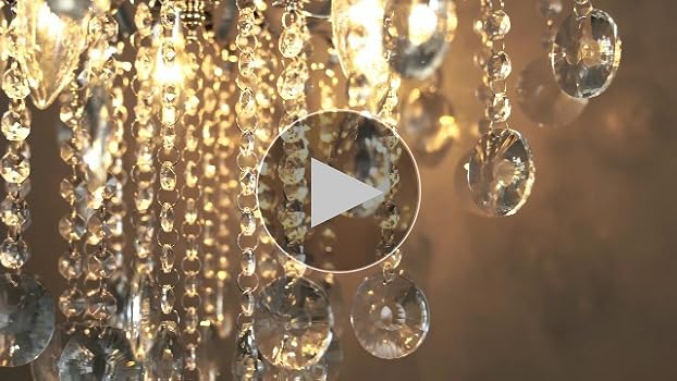 WUZUPS Crystal Chandelier 5-Light Pendant Ceiling Light