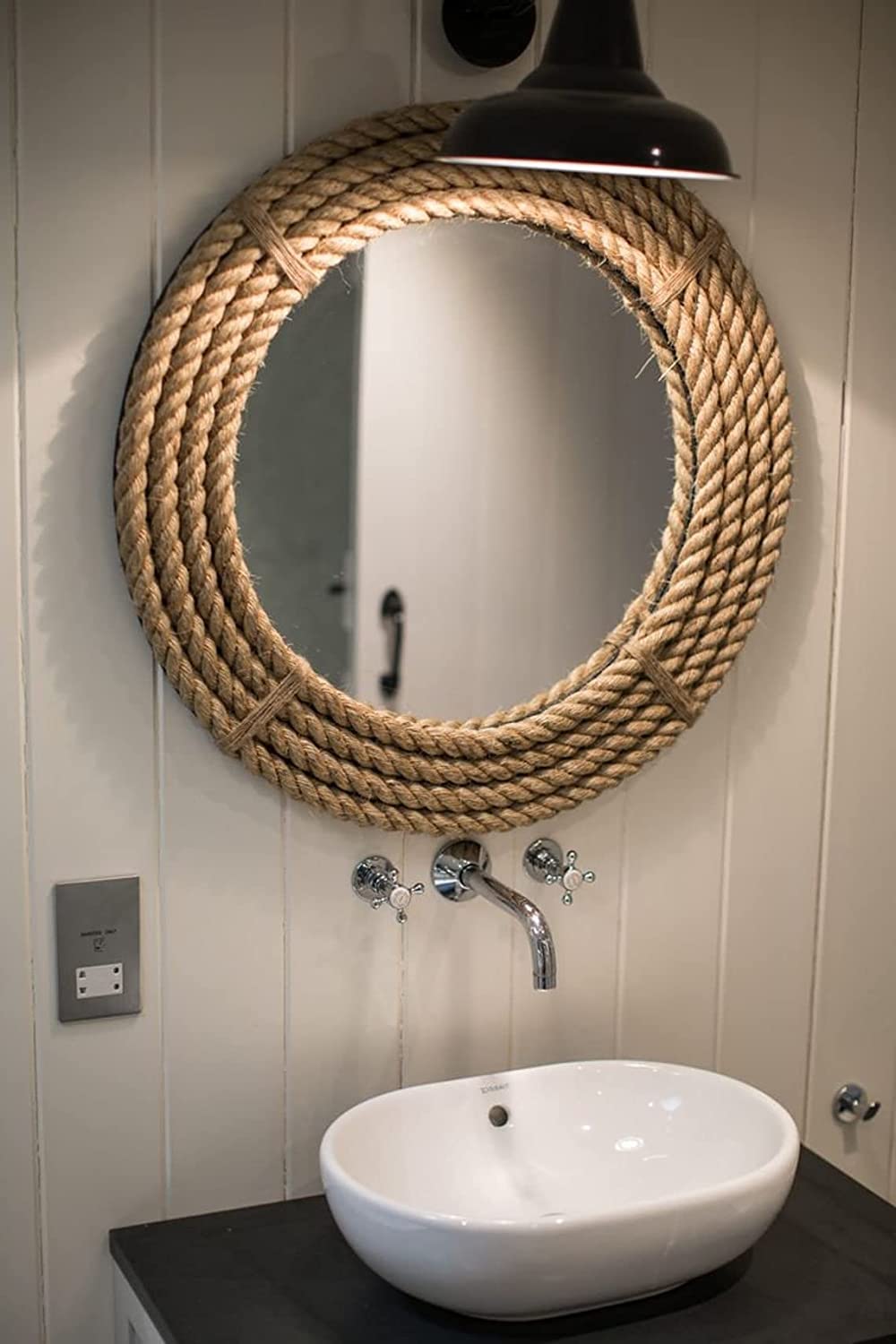 Indian Wood Experts Vintage Wooden Rope Look Hardwood Round Wall Mount Mirror for Home Decor, Wall Mirror for Living Room, Bedroom, Wall Mirror for Wash Basin, Hallway (30 " Inches Round) (B0BR8GM9PN) Amazon Price History, Amazon Price Tracker