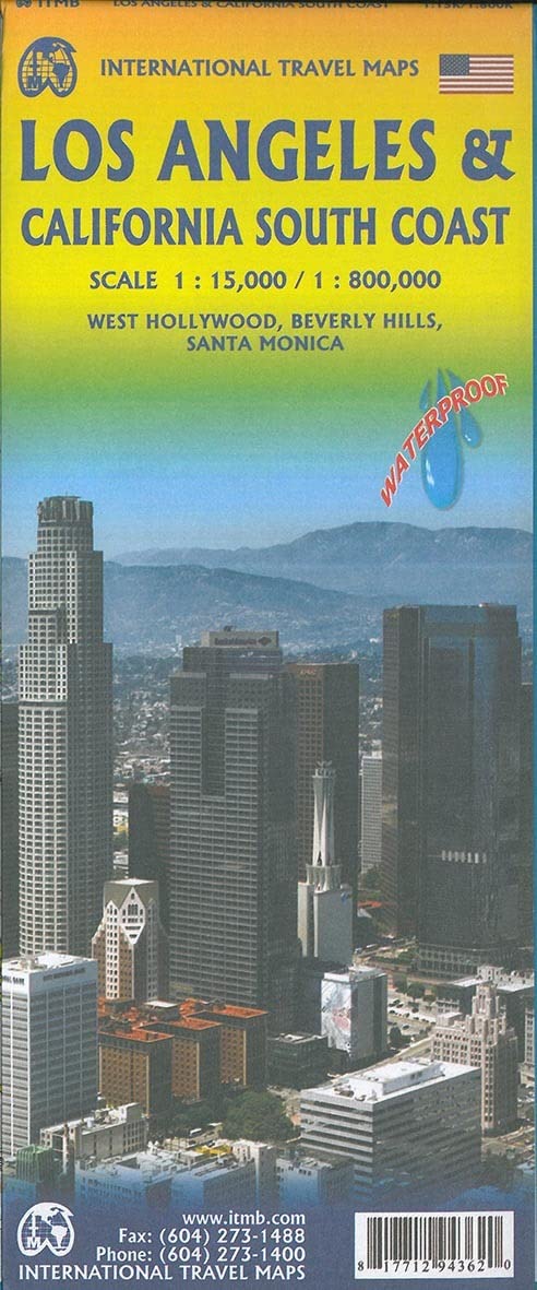 Los Angeles & California South Coast: Santa Monica Venice Beach 1 : 15 000 / West Hollywood 1 : 15 000 / Beverly Hills 1 : 15 000 / Los Angeles Region 1 : 350 000
