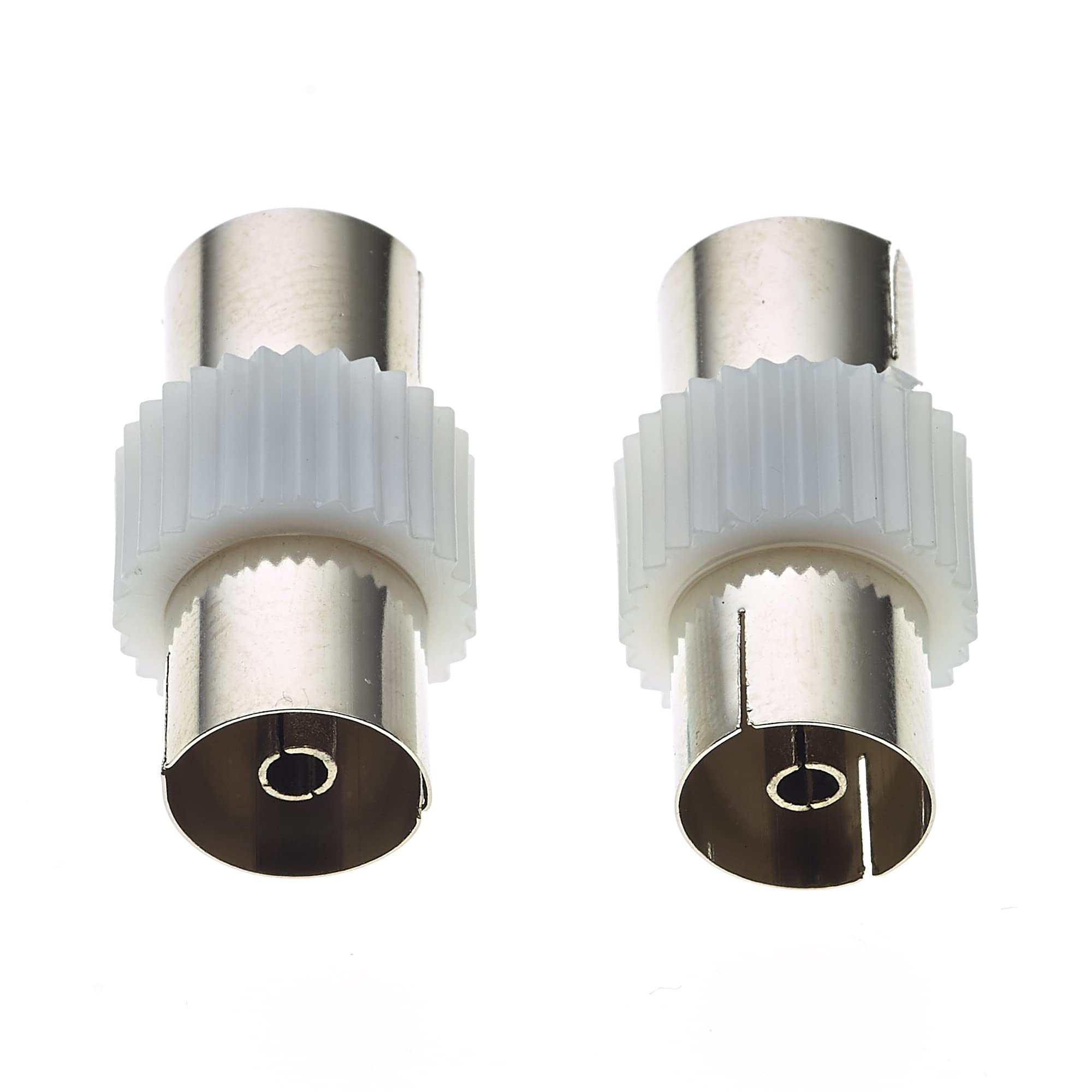 Keple Adattatore TV da presa TV a coassiale con impedenza 75 Ohm per trasmissione eccellente, connettore ed estensore di cavo - confezione da 2