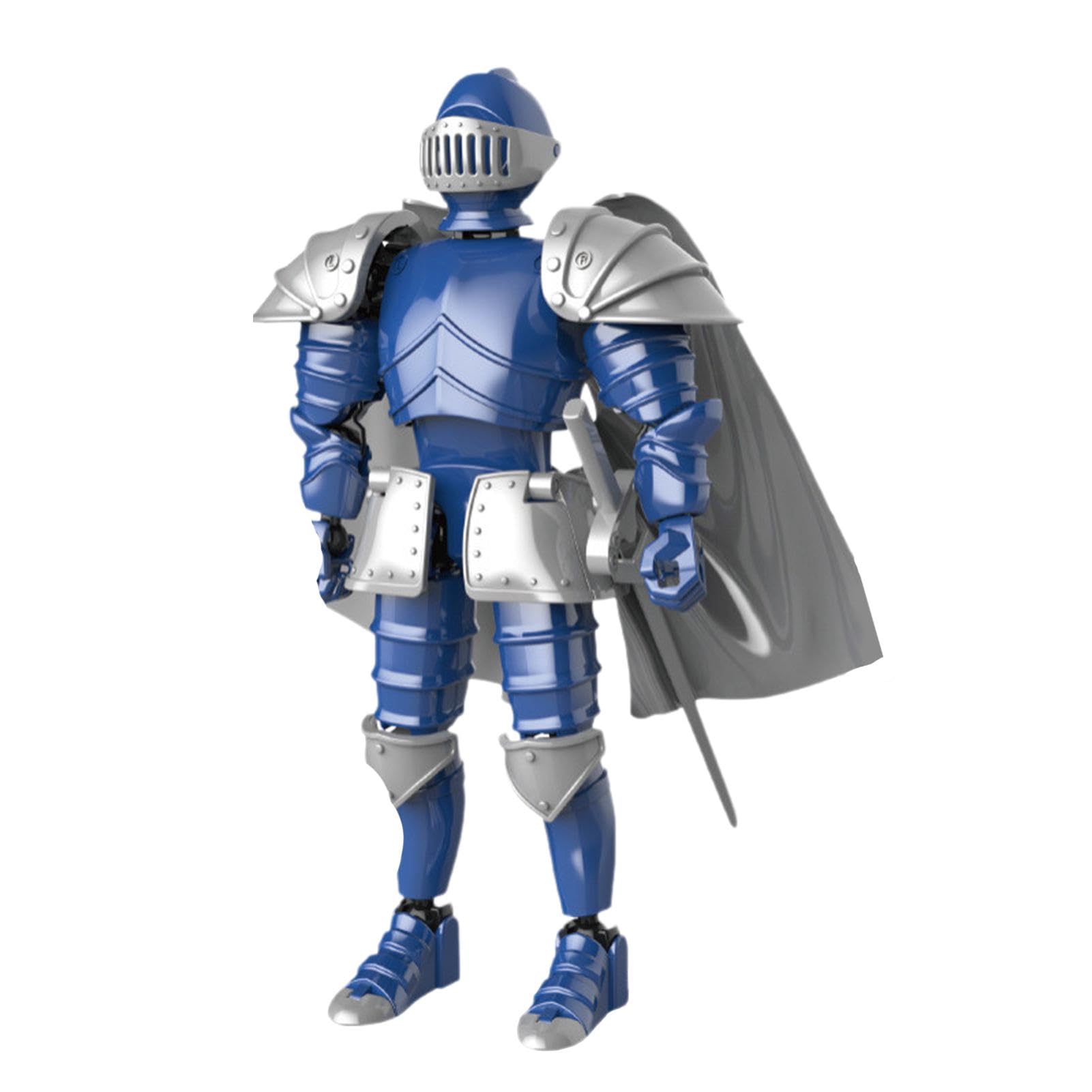 Movable Knight Figures - Knight Collection Movable Full Body 3D Printed,Multi-Functional Collectible Multi-Jointed Figurine Medieval Statue