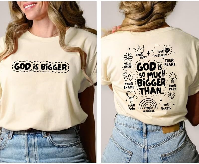 Christian Tshirts for Women Faith T Shirts Jesus God Shirts Religious Gifts Tee Funny Inspirational Graphic Tees Tops - Image 4