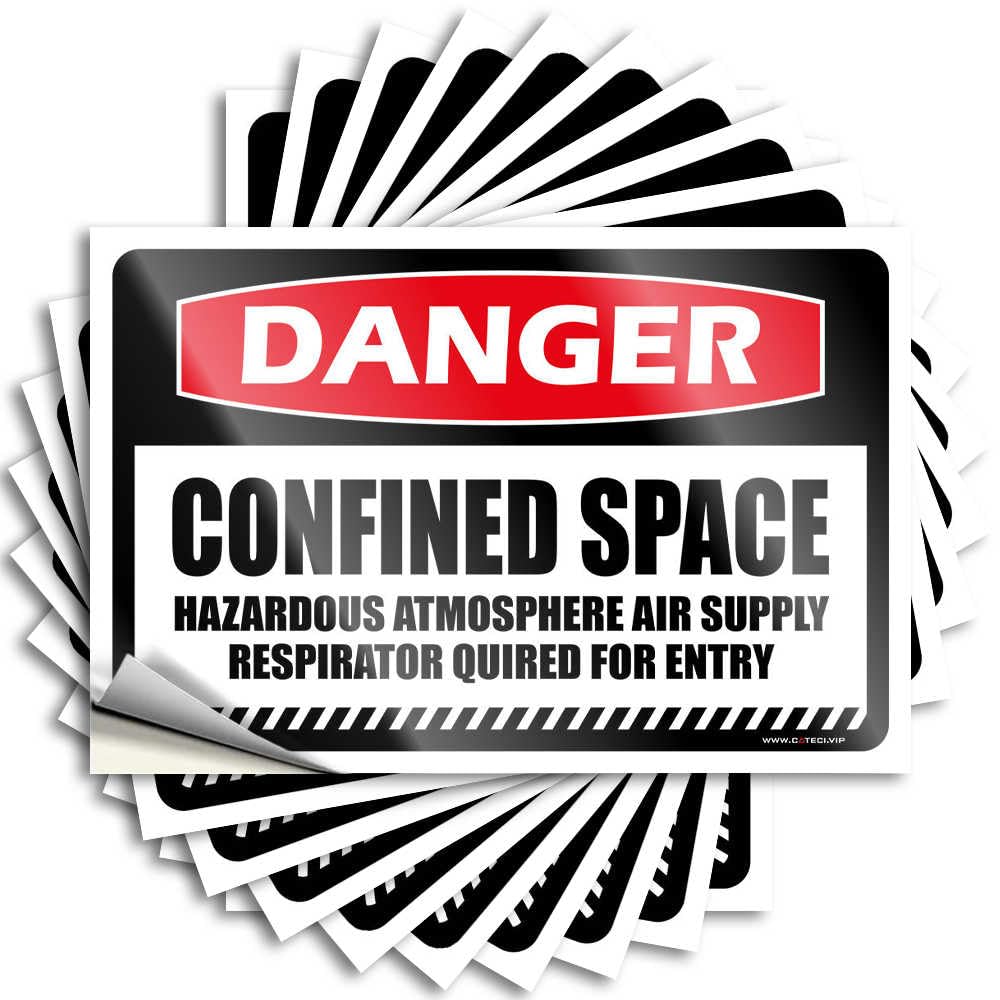 Vintage Home Decor, Tattoos Thankful Garage Danger Confined Space Personnel Must Be Properly Trained | Fall Waterproof Vinyl Stickers(12X18CM)