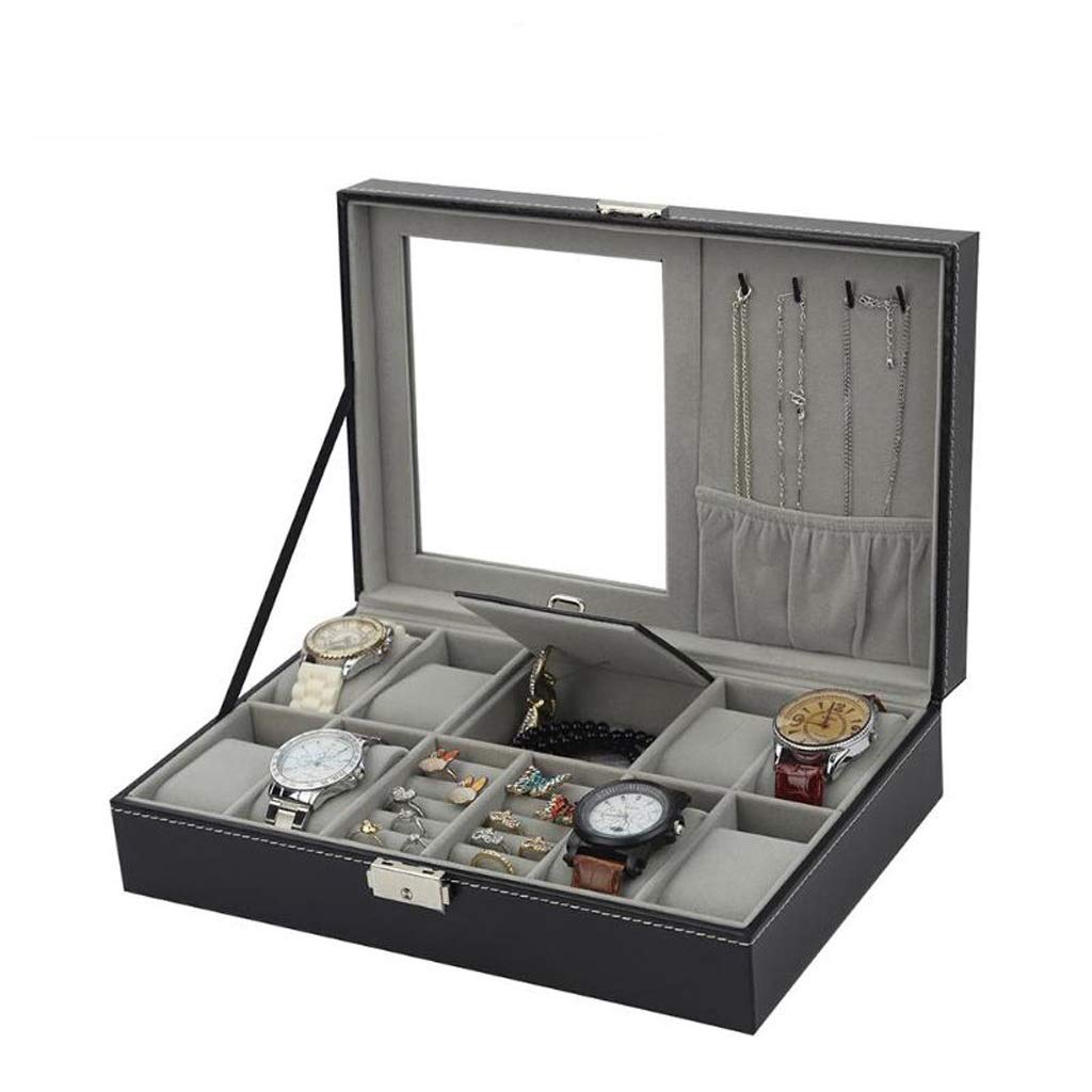 XBTGS Schmuckkästchen für Uhren, Schmuck, Ornamente, Make-up, Organizer, hochwertiger Organizer