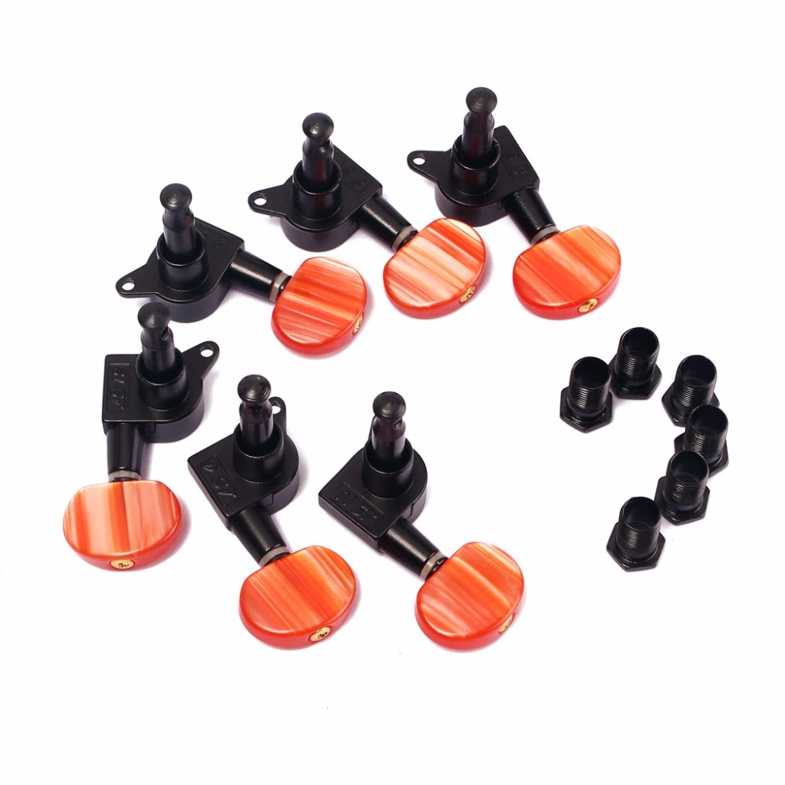 Clavijas Guitarra Cuerdas Repuesto Clavijas De Afinación De Guitarra Clavijas De Afinación De Guitarra Clavijas De Afinación Bloqueadas Naranja