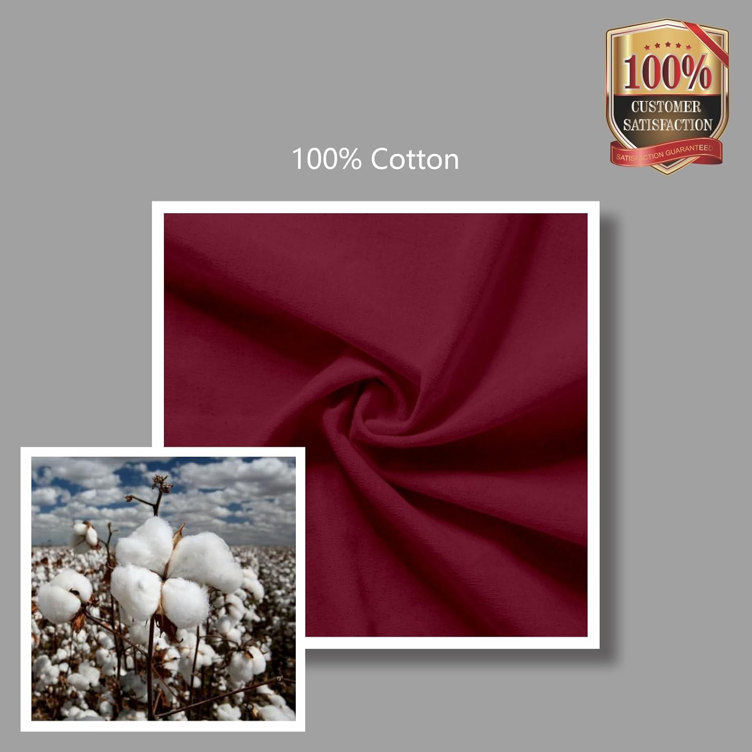 TOPDesign 12-Pack Economical 16"x15" Burgundy Cotton Tote Bags, Lightweight Medium Reusable Grocery Shopping Cloth Bags, Suitable for DIY, Advertising, Promotion, Gift, Activity - Image 7