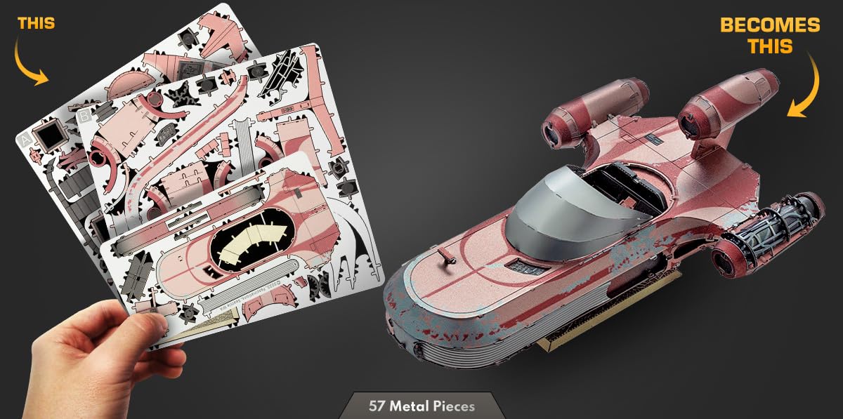 Metal Earth Star Wars X-34 Landspeeder 3D Metal Model Kit Fascinations - Image 3