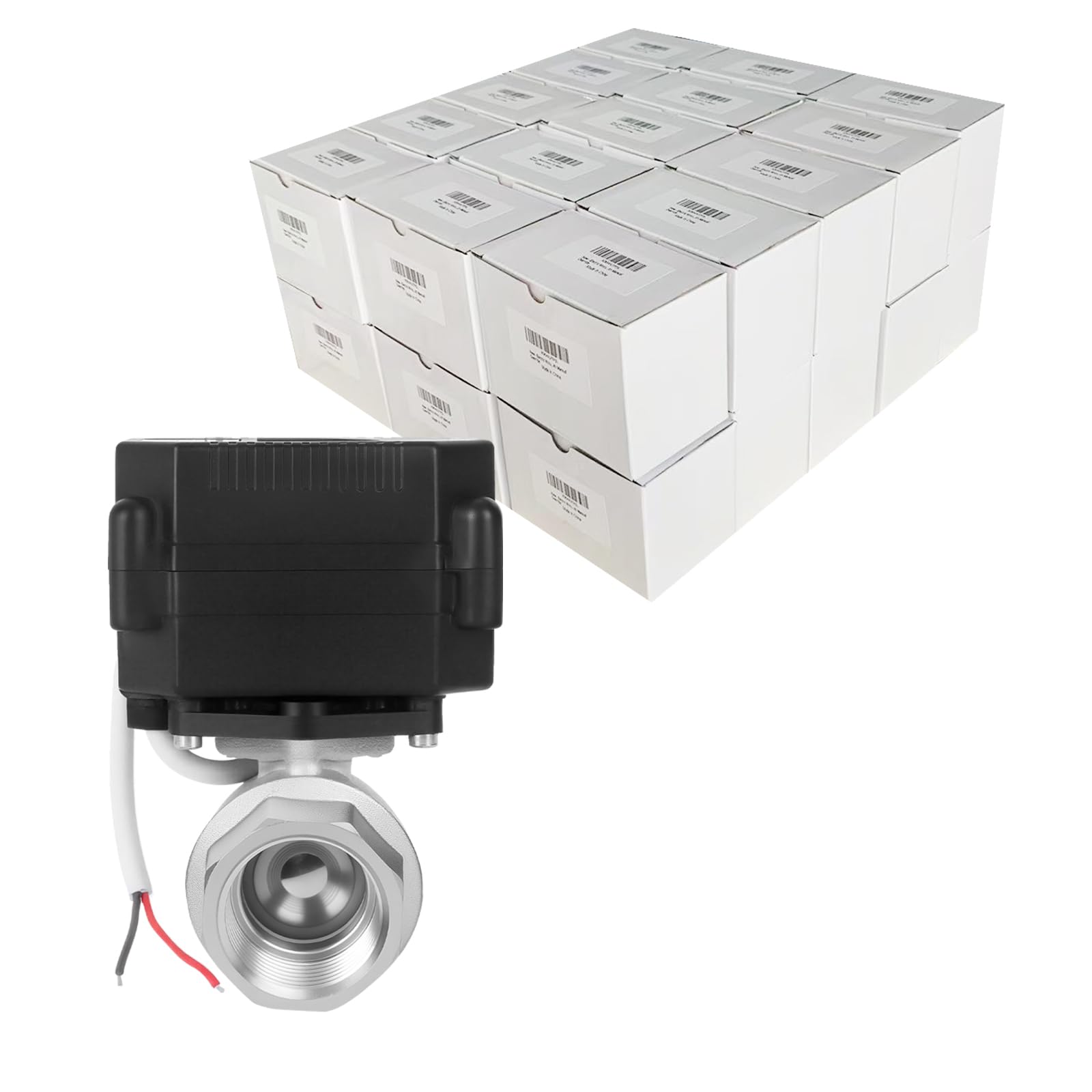 Zmotoryzowany zawór kulowy 30-pak – elektryczny zawór kulowy ze stali nierdzewnej 2,5 cm z pełnym portem, 9-24 V AC/DC i 2-przewodową konfiguracją automatycznego powrotu