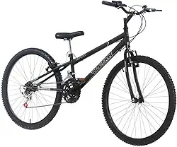 Bicicleta de Passeio Ultra Bikes Esporte Rebaixada Aro 26 Reforçada Freio V-Brake – 18 Marchas Preto Fosco