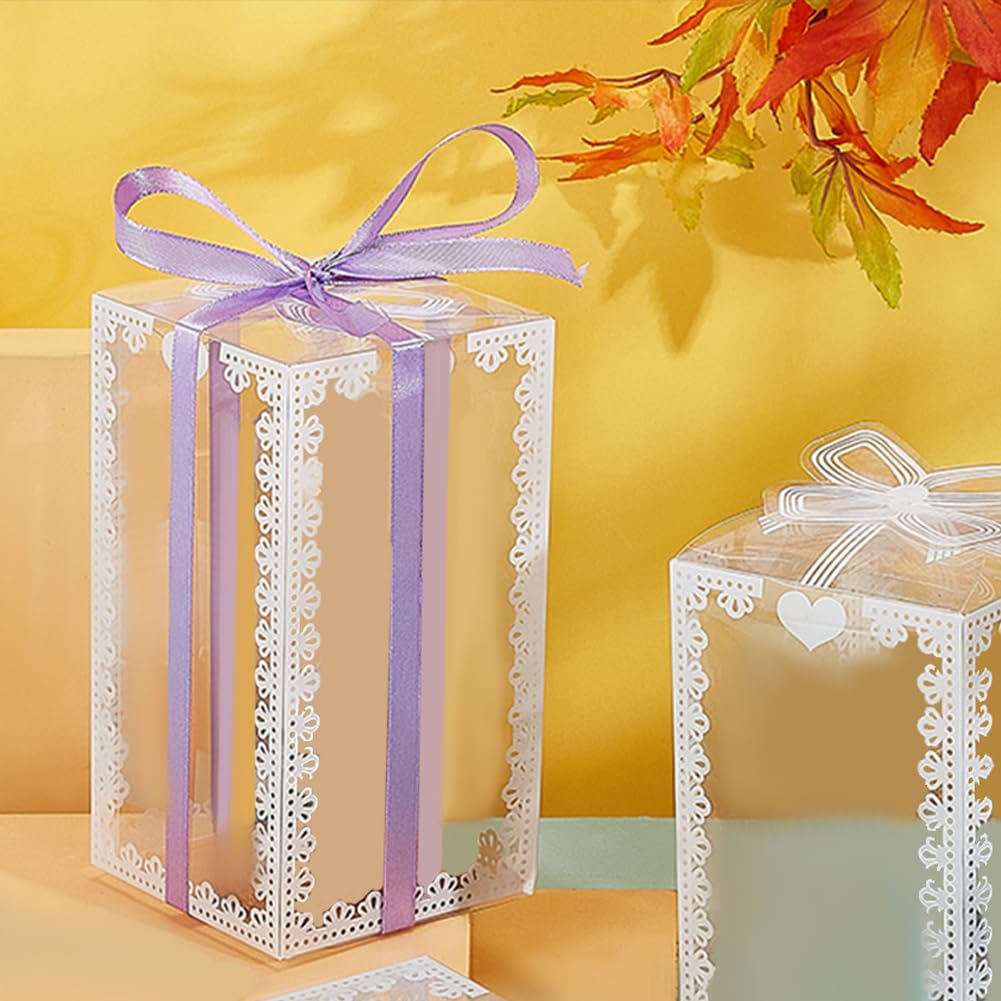 Scatoline Regalo Trasparenti Con Fiocco - 24 Pezzi 12x7x7cm | Per Bomboniere E Favori - Foto 9