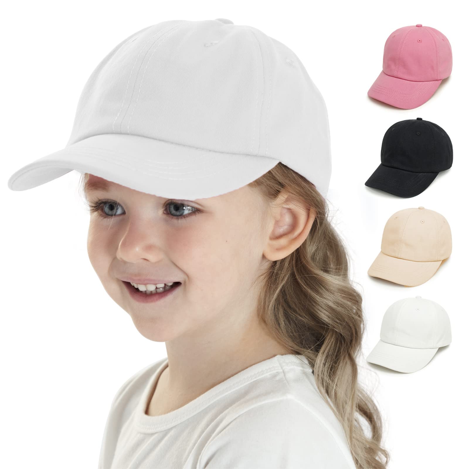 YANWANG Bebé Niños Color Sólido Gorras de Béisbol de Algodón Ajustable Sun-Sombrero para Niños Pequeños Niñas