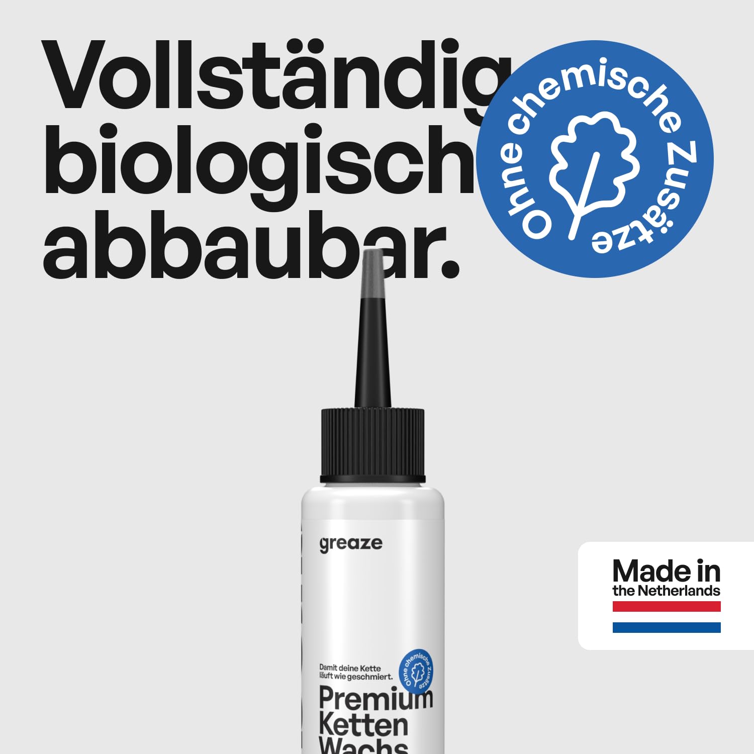 greaze Kettenwachs Fahrrad Reinigungsset - hochwertiges Fahrrad Kettenwachs- nachhaltiges Kettenwachs Rennrad - Kettenwachs im Set - Premium Kettenpflege Fahrrad (Kettenwachs Reinigungsset Einzeln)