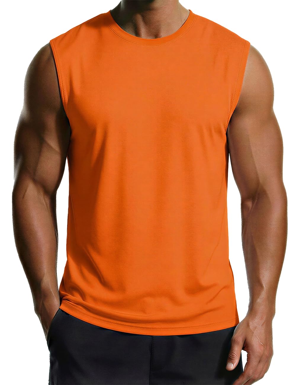 MAGCOMSEN Tank Top Herren Muskelshirts UV Shirt Sport Unterhemd Ärmelloses Tshirt Schnelltrocknende Tankshirts Laufen