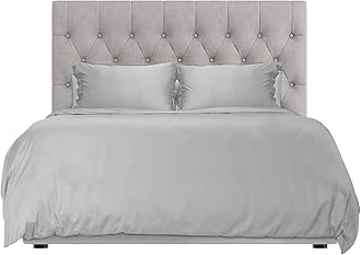 Hotel Sheets Direct 100% Duvet Cover 3 Piece Set - Better Than Silk - 1 Duvet Cover, 2 Pillow Shams with Corner Ties and Zipper Closure (King, Grey)