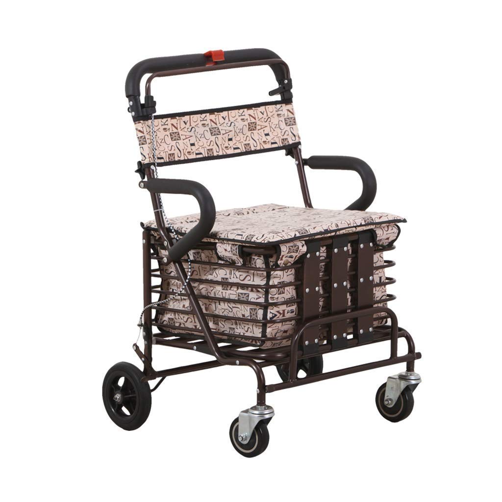 Cesta para Caminar para Personas Mayores, Cesta para Caminar para Personas Mayores, Plegable, Ligera, portátil, Cesta de la Compra para Caminar asistida con Ruedas, compacta para t