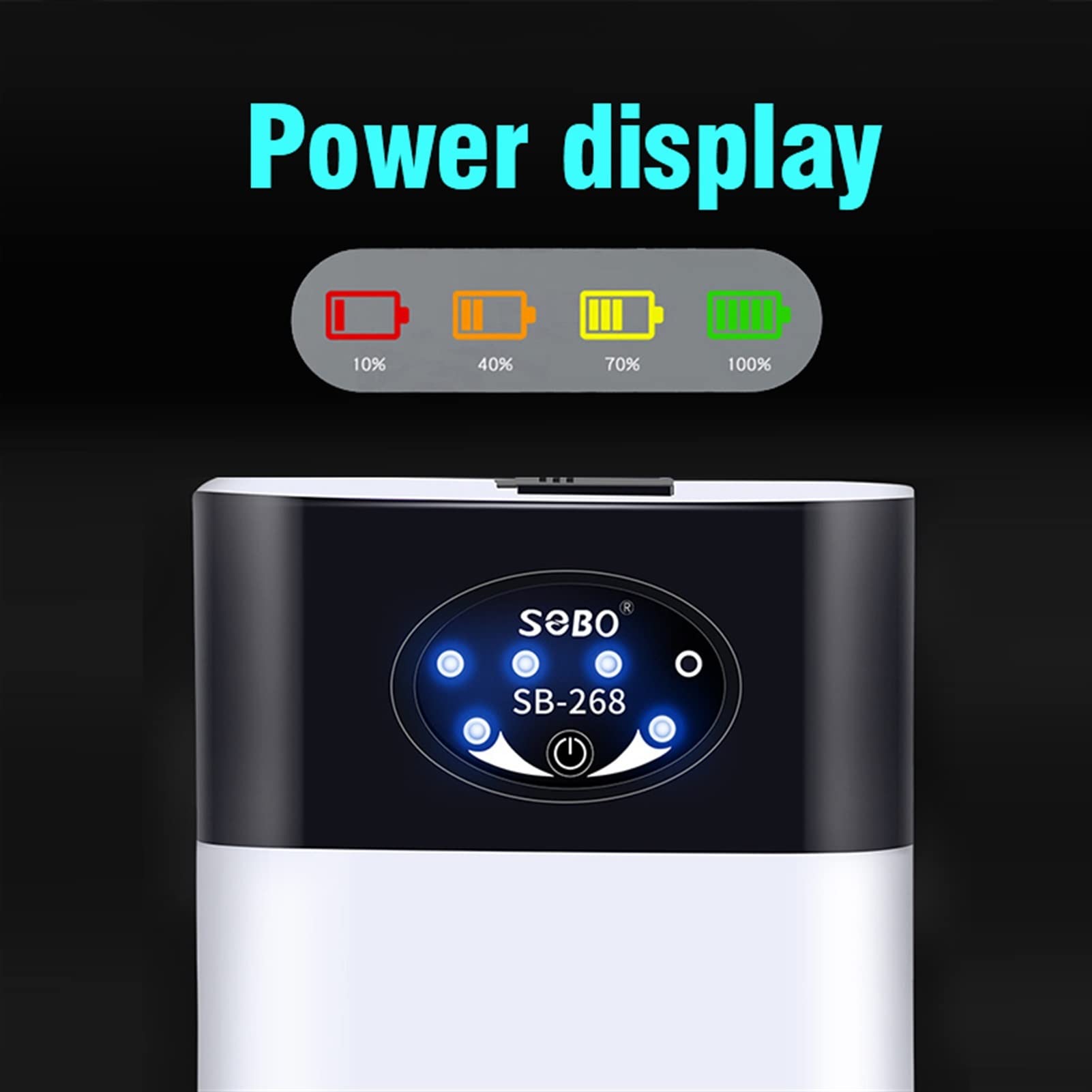 Bomba de Agua Bomba de oxígeno de Doble propósito Práctica Carga USB Piedra de Aire de Escape portátil Compresor de Aire Ultra silencioso para pecera Accesorios de Bomba de Acuario