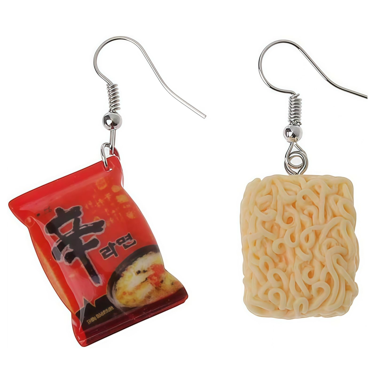 JowxsxFunny Instant Noodle Chili Simulation Food Drop Earrings Women Fashion Jewelry Hook Earrings Artist Painter Jewelry Durable