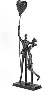 SENNESY Handcrafted Iron Sculpture - Romantic Gift for Weddings and Anniversaries - Gift for Him and Her (Style 3)