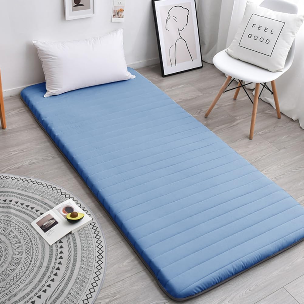 Matelas futon japonais à soutien élevé, matelas futon portable pour dortoir, tapis de couchage adapté pour adultes et enfants, tapis de sieste pliable