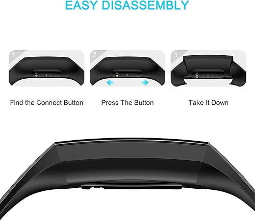 Miniatura 6 de Velavior - Paquete de 4 bandas impermeables para Fitbit Charge 3Fitbit Charge 4Charge3 SE, pulseras de repuesto para mujeres, hombres, suaves,