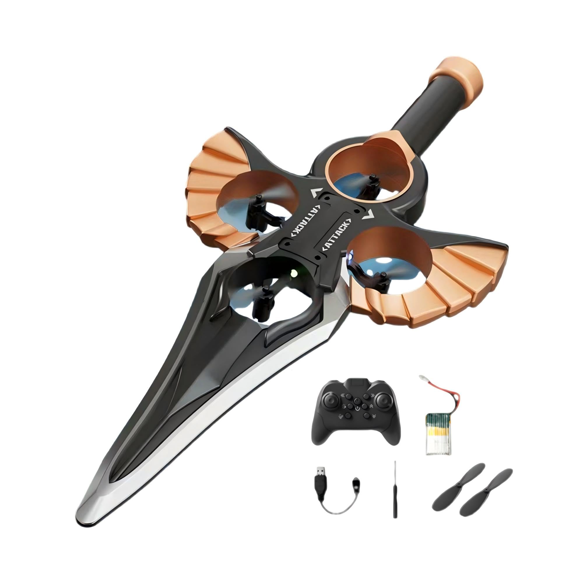 リモコン剣型ドローン Amazon.co.jp: Gesture Control Drone, Light Up Flying Sword Toy