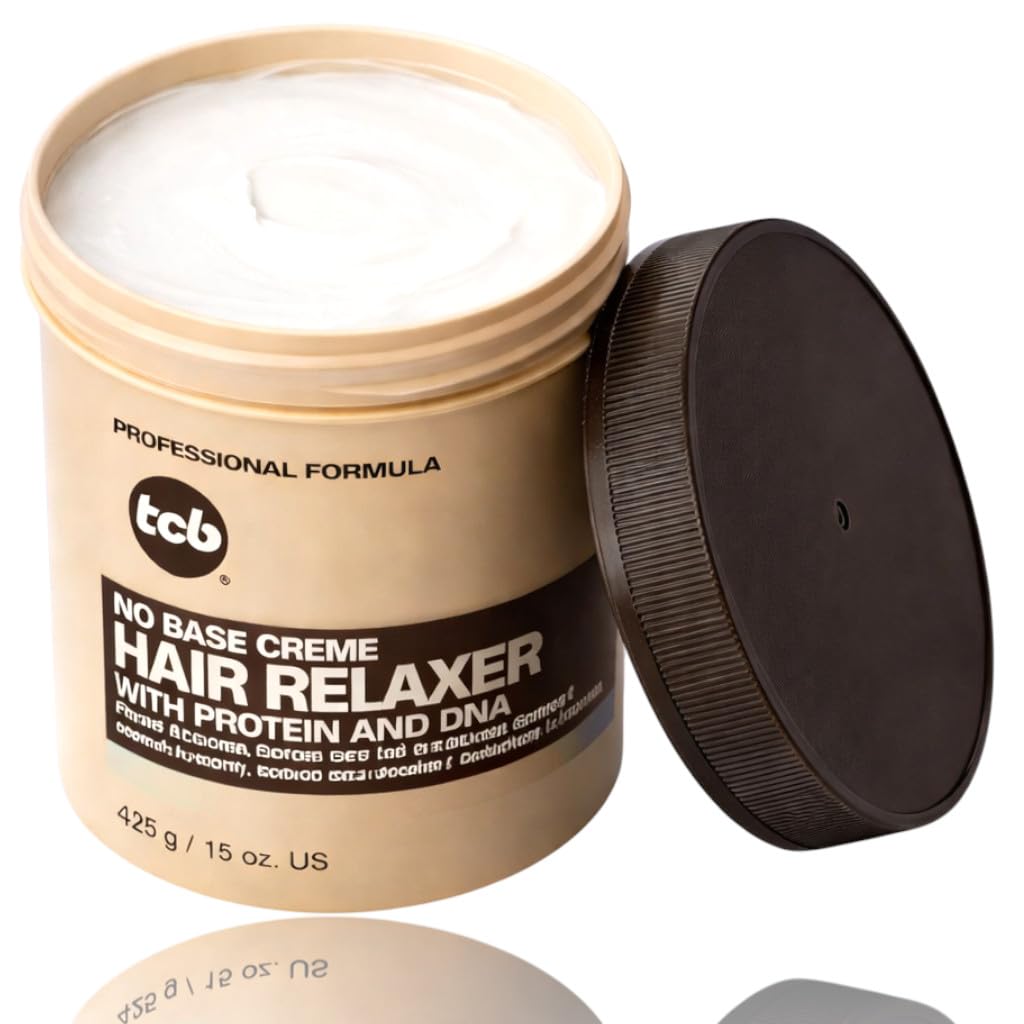3 x crema lisciante TCB No Base Creme Hair Relaxer REGULAR – Normale 425 g (totale – 1275 g)