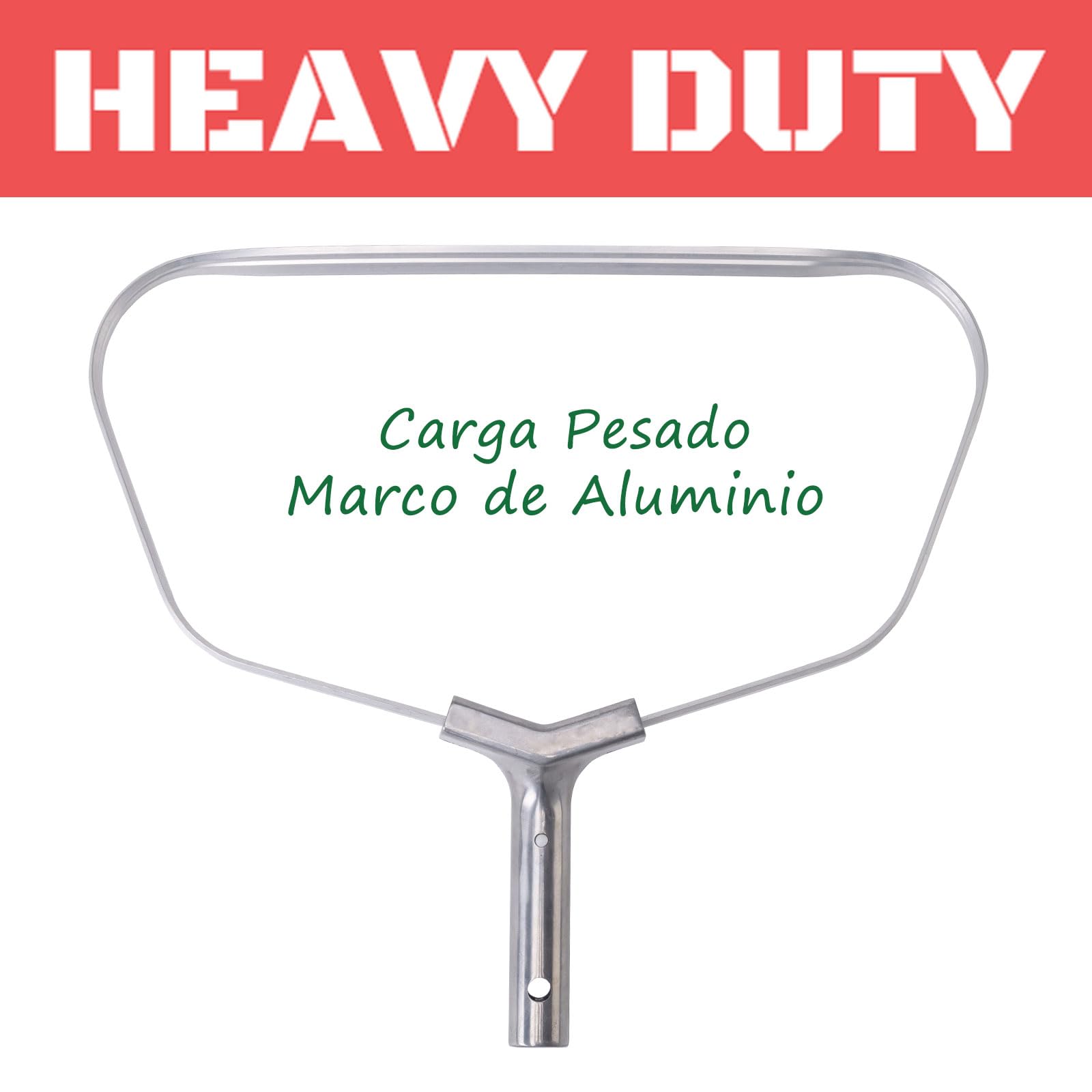 Profesional RecogeHojas Piscina, Carga Pesado Rastrillo para Estanque con Marco de Aluminio, Bolsa de Red de Nailon Anti Desgarro para Recoge Hojas Mojado Ramas, Pool Rake Skimmer Net