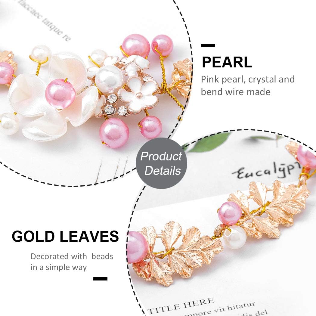 IYOU Flower Girl Headband for Wedding Gold Princess Headpieces First Communion Hair Piece Birthday Costume Tiara Hair Accessories for Girls Party Prom - Image 3