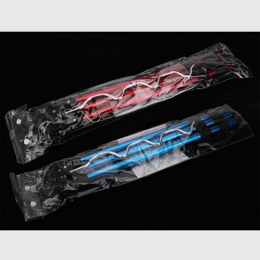 Tripode Pesca Telescópico Altura Ajustable Barras de Pescar Titular Plegable Trípode Soporte Pesca de mar Pesca Soporte Soporte para cañas de Pescar (Color : Red)
