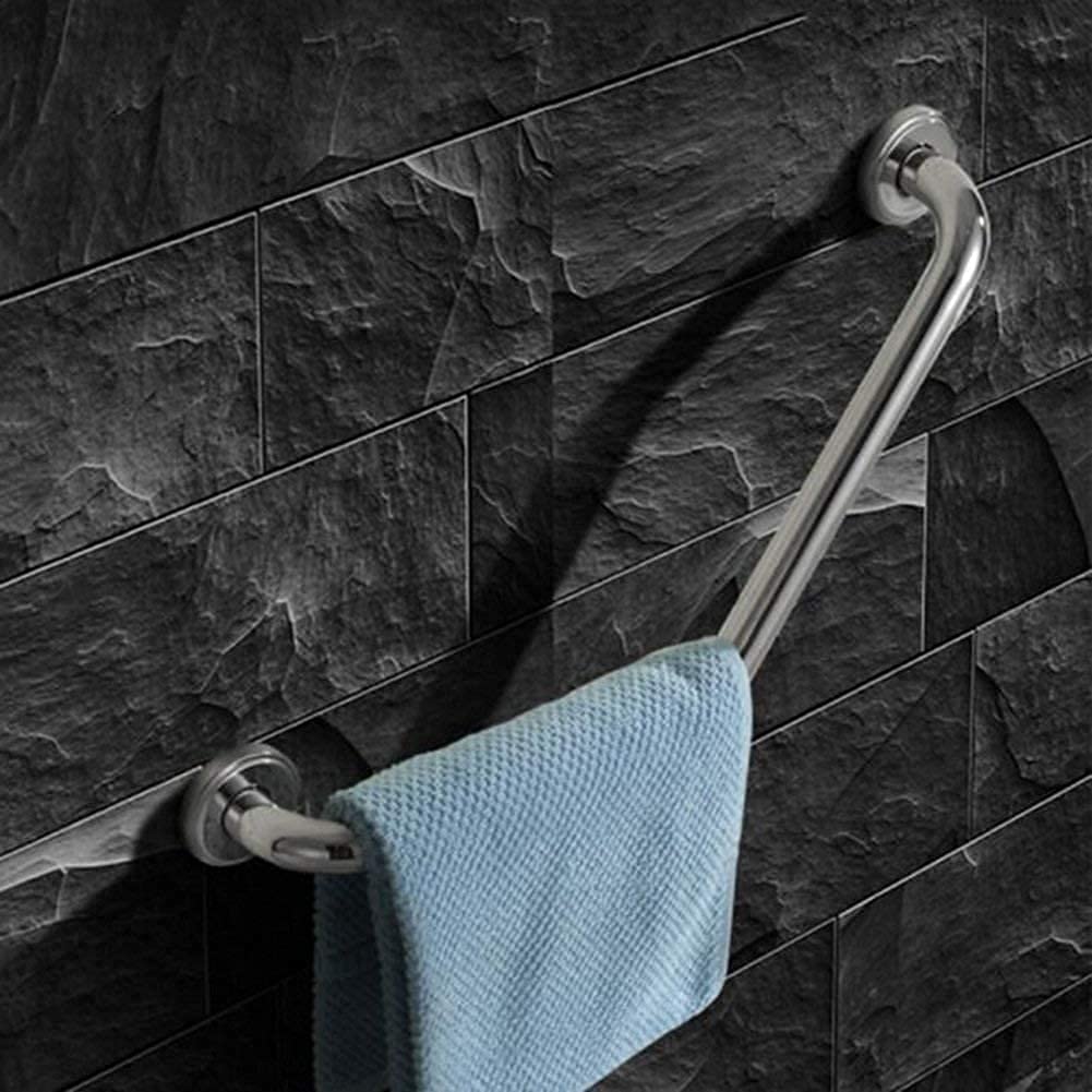 Barra di sicurezza per vasca da bagno, montaggio a parete, barra di sicurezza per vasca da bagno, guide di montaggio a parete in acciaio inox, maniglia di supporto antiscivolo, barra porta