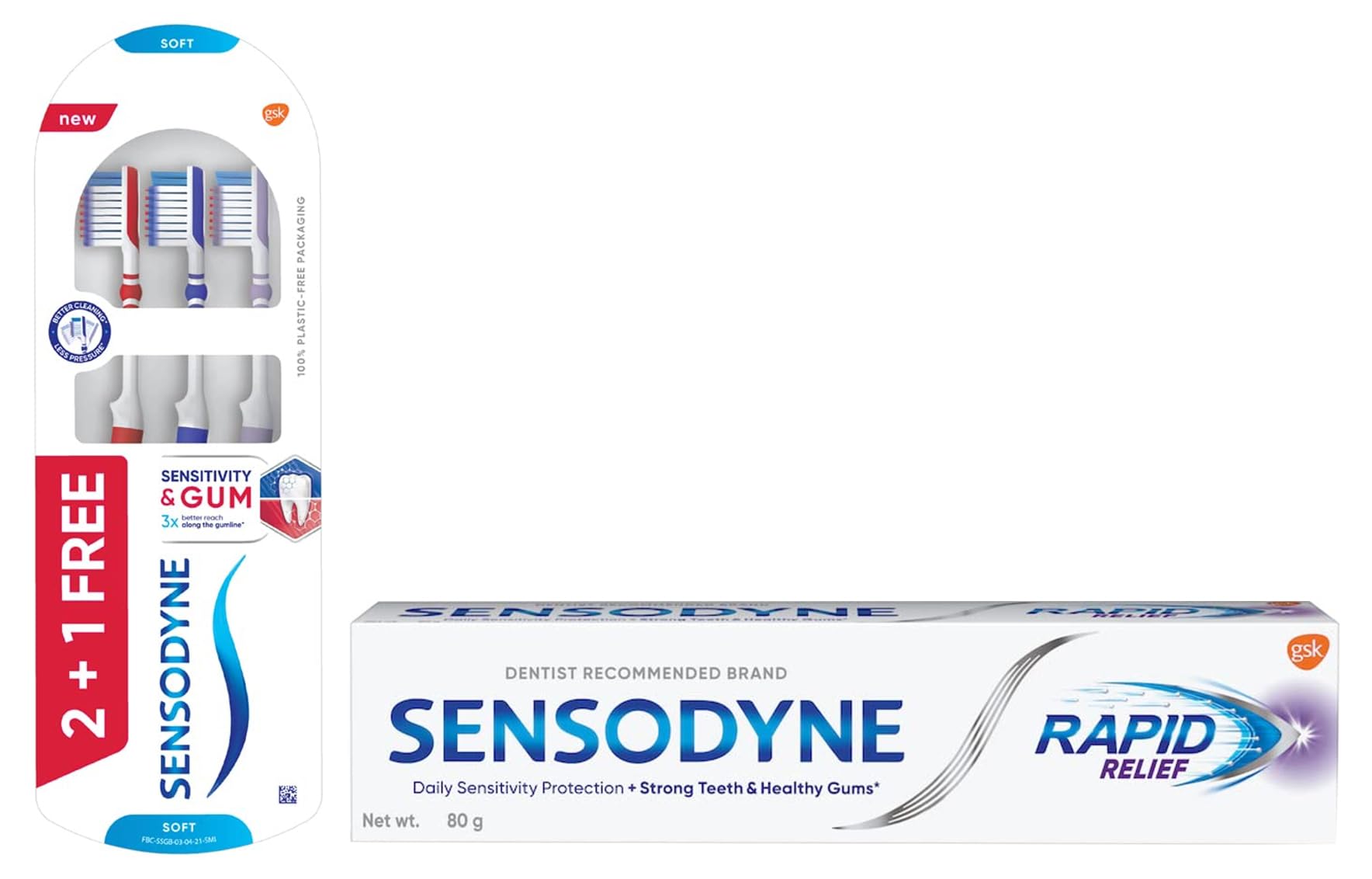 Sensodyne Sensitivity & Gum Manual Toothbrush, 107.6 g,Multicolor & Sensodyne Toothpaste Rapid Relief, Sensitive tooth paste to help beat sensitivity fast, 80 gm (B0CDD9D3BV) Amazon Price History, Amazon Price Tracker