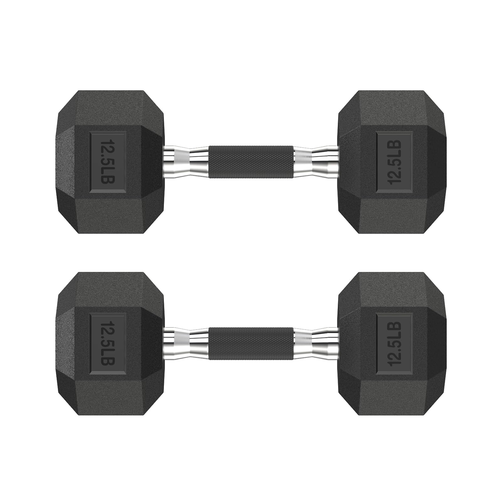 HANDBODE Rubber Encased Hex Dumbbell Pair